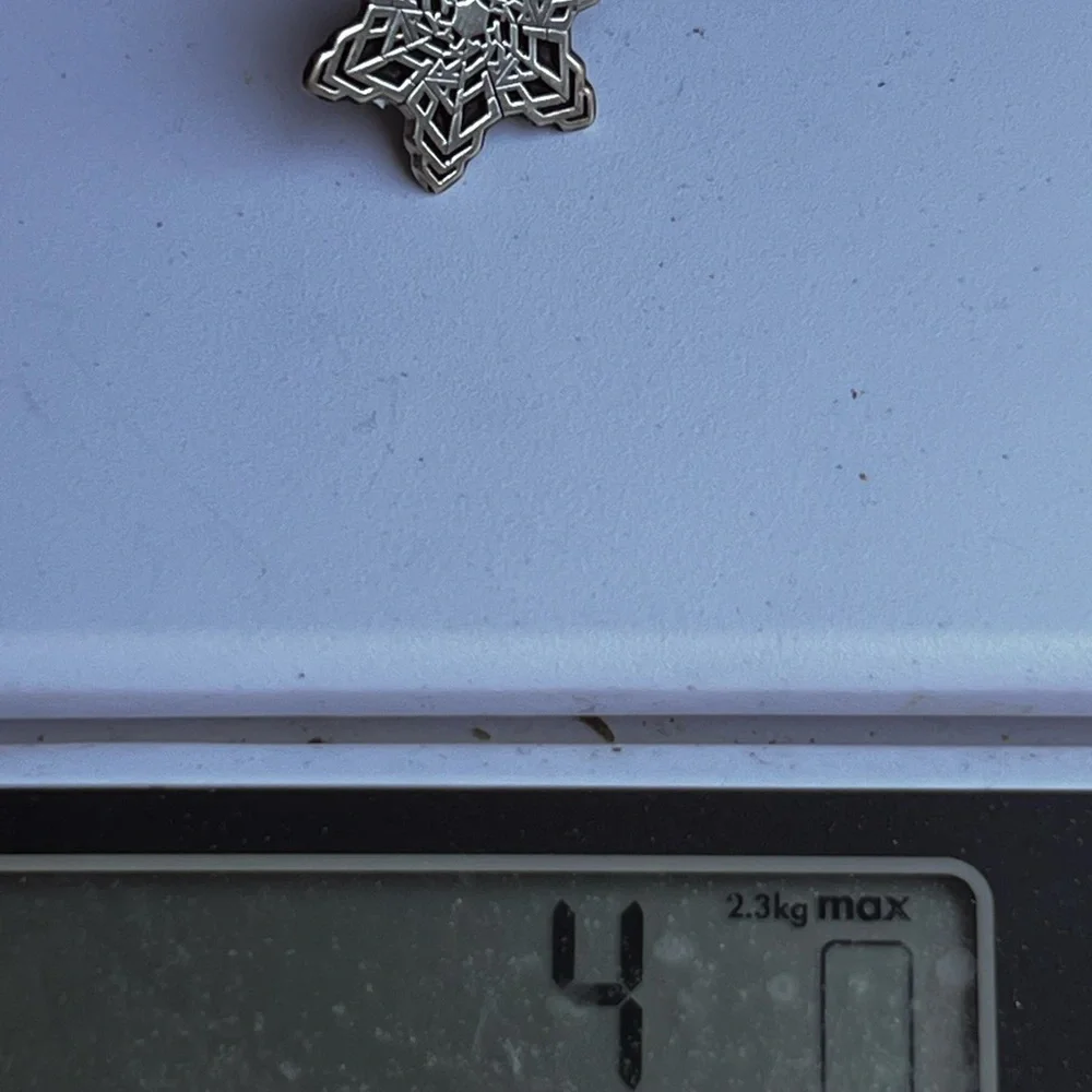 Vintage 925 Silver Snowflake spider web Brooch Pin Winter